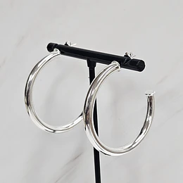 ARGOLLAS LISAS 40MM ENCH.PLATA