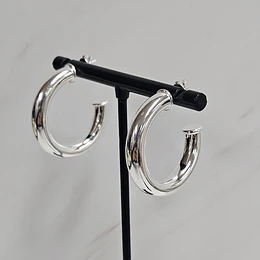 ARGOLLAS LISAS 27MM ENCH.PLATA