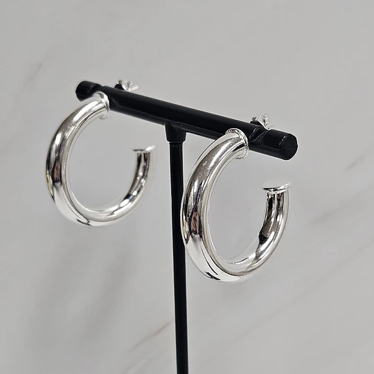 ARGOLLAS LISAS 27MM ENCH.PLATA