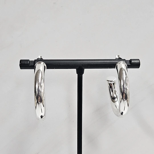 ARGOLLAS LISAS 27MM ENCH.PLATA