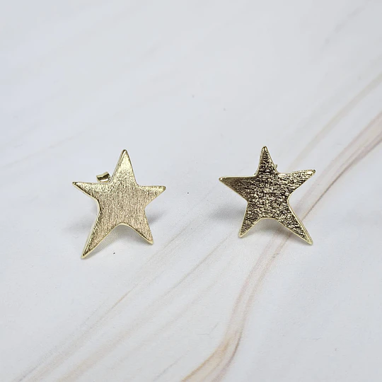 AROS ESTRELLA IRREGULAR 16MM ENCH.ORO