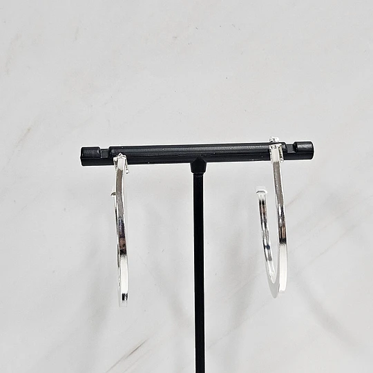 MAXI ARGOLLAS PLANAS 42MM ENCH.PLATA