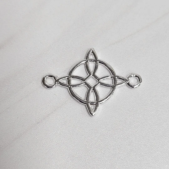 CONECTOR NUDO DE BRUJA 20MM ENCH.PLATA