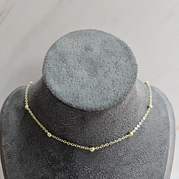 CADENA SIMPLE BOLITAS GRANDES ENCH.ORO