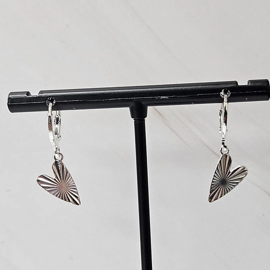 AROS CORAZÓN DESTELLO ENCH.PLATA