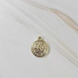 COLGANTE SAN BENITO CURVO 13MM ENCH.ORO