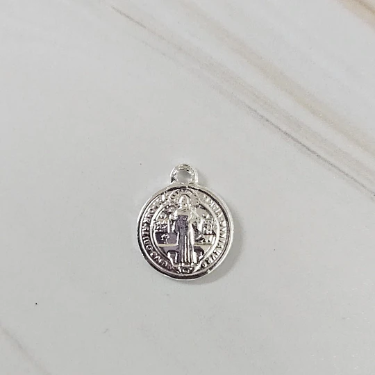 COLGANTE SAN BENITO CURVO 13MM ENCH.PLATA