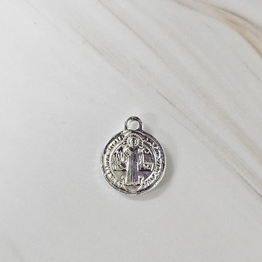 COLGANTE SAN BENITO CURVO 13MM ENCH.PLATA