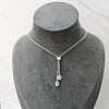 COLLAR AJUSTABLE DOBLE PUNTO DE LUZ ENCH.PLATA