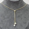 COLLAR AJUSTABLE DOBLE PUNTO DE LUZ ENCH.ORO