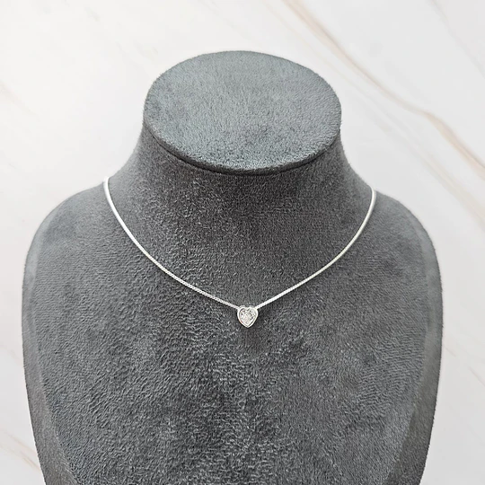 PUNTO DE LUZ CORAZÓN 40CM  ENCH.PLATA