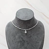 COLLAR CADENA SIMPLE + PUNTO DE LUZ 40CM ENCH.PLATA