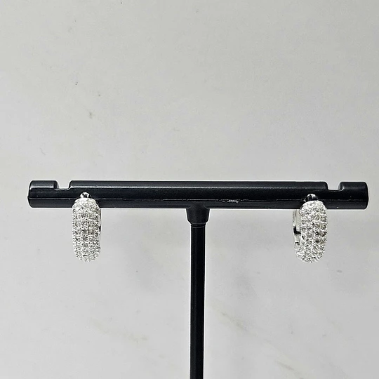 ARGOLLAS CLICK GRUESA CIRCÓN 13MM ENCH.PLATA