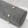 PULSERA MINI TRÉBOL APERLADO 17CM + ALARGUE ENCH.ORO