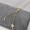 PULSERA ROLO CRISTAL BEIGE REDONDO 17CM + ALARGUE ENCH.ORO