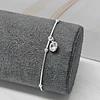 PULSERA VENECIANA BOLITA + PUNTO DE LUZ 18CM ENCH.PLATA