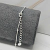 PULSERA VENECIANA BOLITA + PUNTO DE LUZ 18CM ENCH.PLATA