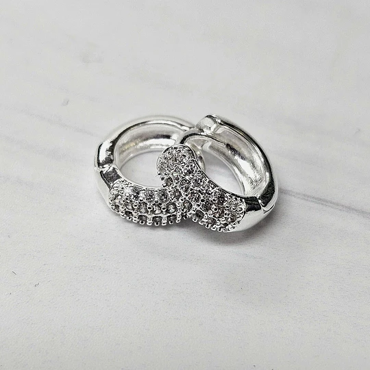 ARGOLLAS CLICK MINI GRUESA CIRCÓN 10MM ENCH.PLATA