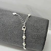 PULSERA MINI PERLAS 15CM + ALARGUE ENCH.PLATA