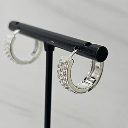 ARGOLLAS CLICK CIRCÓN 15MM ENCH.PLATA
