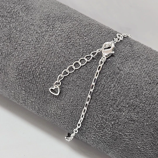 PULSERA DOBLE TEXTURA 17CM + ALARGUE ENCH.PLATA