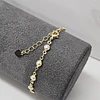 PULSERA MINI PERLAS 15CM + ALARGUE ENCH.ORO