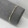 PULSERA MOSTACILLA TUBO SEPARADOR CIRCÓN 17CM ENCH.ORO
