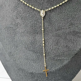 COLLAR ROSARIO 46CM ENCH.ORO