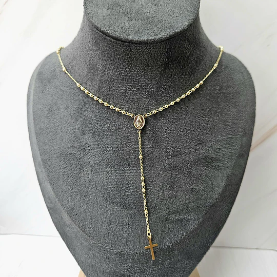 COLLAR ROSARIO 46CM ENCH.ORO