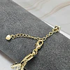 PULSERA TRIPLE MOSTACILLA PERLA 18CM ENCH.ORO