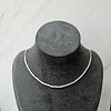 COLLAR MOSTACILLA TUBO LISA 40CM + ALARGUE ENCH.PLATA