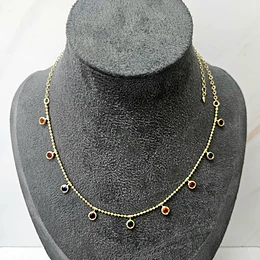 COLLAR/CHOCKER CRISTALES MULTICOLOR 36CM + ALARGUE ENCH.ORO