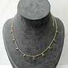 COLLAR/CHOCKER CRISTALES MULTICOLOR 36CM + ALARGUE ENCH.ORO