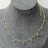 COLLAR/CHOCKER CRISTALES MULTICOLOR 36CM + ALARGUE ENCH.ORO