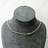 COLLAR CRISTALES NEGRO 40CM + ALARGUE ENCH.ORO