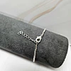 PULSERA MOSTACILLA TUBO SEPARADOR CIRCÓN 17CM ENCH.PLATA