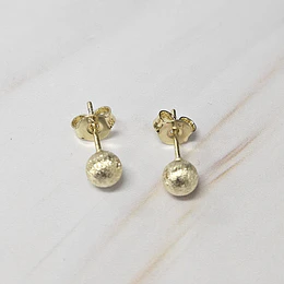 AROS BOLITA SATINADA 4MM ENCH.ORO
