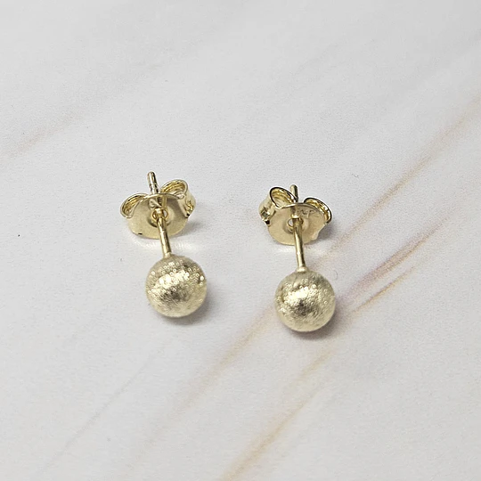 AROS BOLITA SATINADA 4MM ENCH.ORO