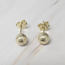 AROS BOLITA SATINADA 5MM ENCH.ORO