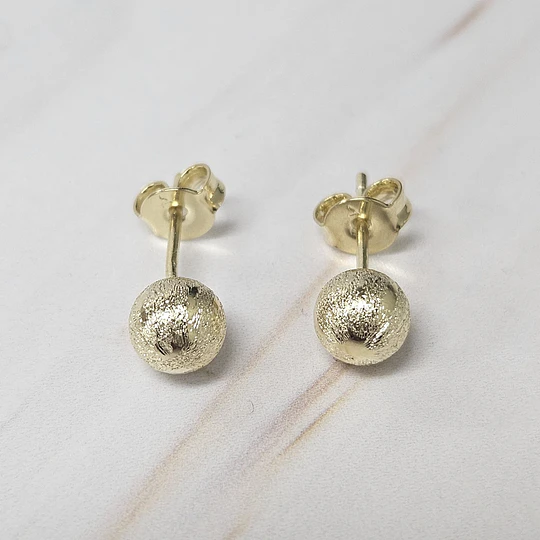 AROS BOLITA SATINADA 5MM ENCH.ORO