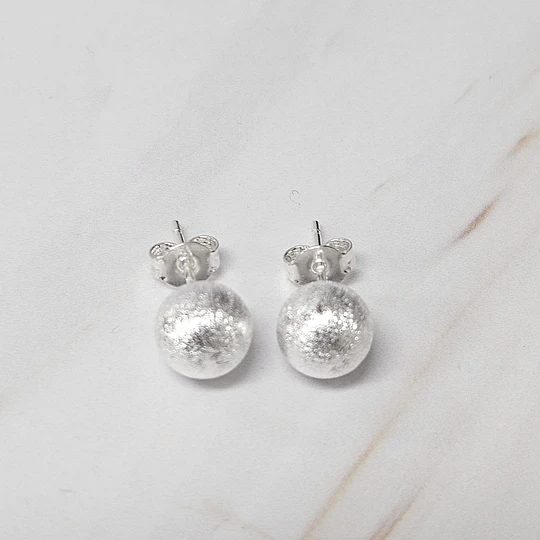 AROS BOLITA SATINADA 7MM ENCH.PLATA