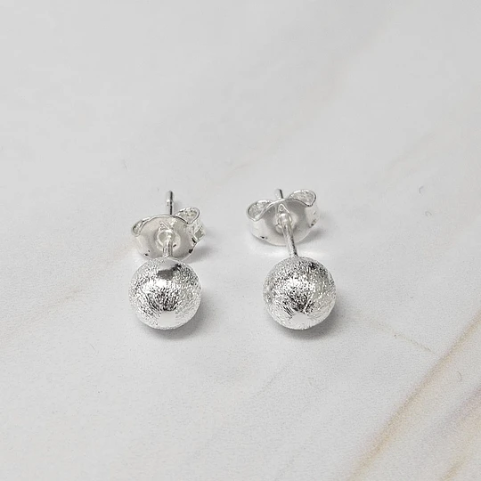 AROS BOLITA SATINADA 5MM ENCH.PLATA
