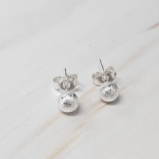 AROS BOLITA SATINADA 4MM ENCH.PLATA