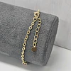 PULSERA MULTIPLES CIRCONES RECTANGULARES MULTICOLOR 17CM + ALARGUE ENCH.ORO