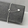 PULSERA CRISTAL BEIGE 18CM + ALARGUE ENCH.PLATA