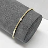 PULSERA MOSTACILLA TUBO LISA + PERLAS 17CM ENCH.ORO
