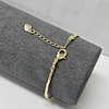 PULSERA MOSTACILLA TUBO LISA + PERLAS 17CM ENCH.ORO