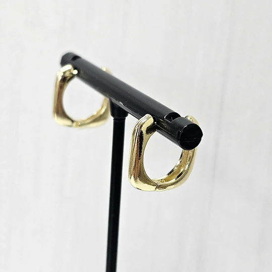 ARGOLLAS CLICK CUADRADAS 15MM ENCH.ORO