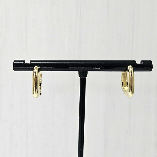 ARGOLLAS CLICK CUADRADAS 15MM ENCH.ORO