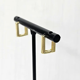 ARGOLLAS CLICK PEQUEÑA CUADRADA 12MM ENCH.ORO